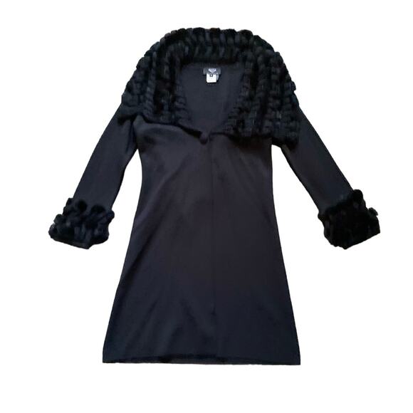 Angel Apparel Womens/Teen Duster Cardigan Jacket Small Wool Velvet cuff/collar - Picture 1 of 7